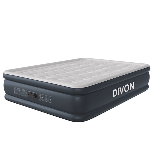 Divon Air Mattress Full,18 Raised Thicker Inflatable Mattress With Built-In Pump, Blow Up Mattress For Guest&Travel